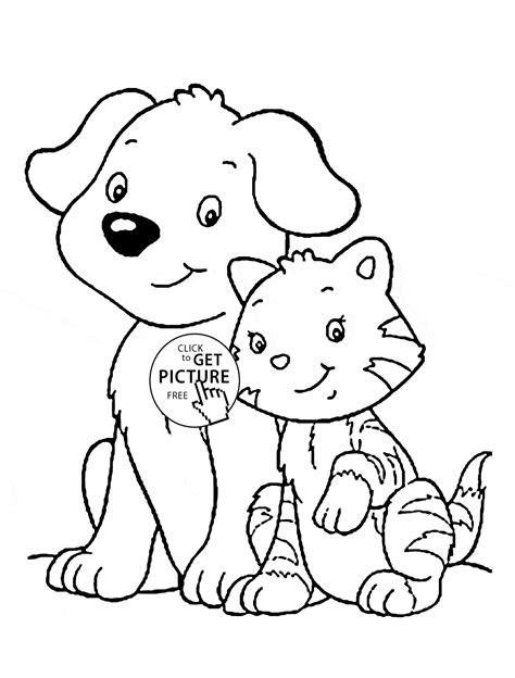 Cat Dog Cartoon Coloring Pages Coloring Pages