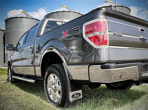 2015-2020 Ford F150 Black Oval Gatorback Mud Flap Set - GB1223CUTF-B ...