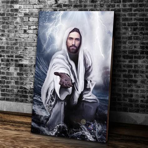 Jesus Reaching Hand Canvas, Come Follow Me, Jesus Christ Canvas ...