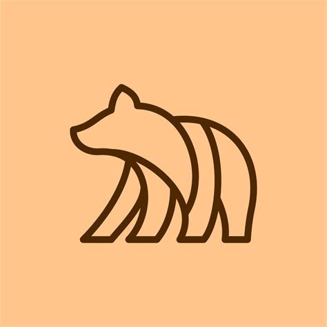 bear line modern creative design 20035525 Vector Art at Vecteezy