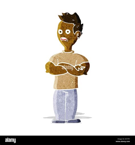 cartoon man with crossed arms Stock Vector Image & Art - Alamy