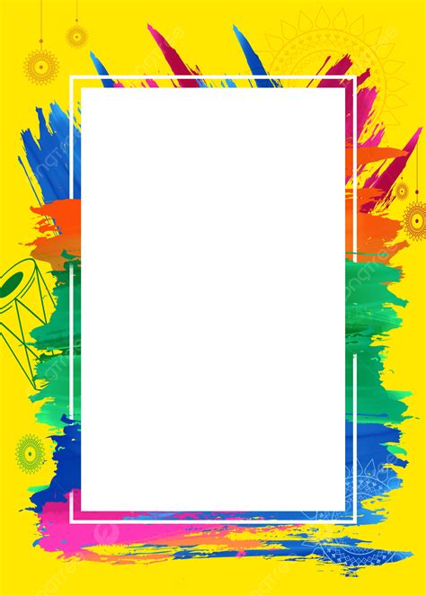 Holi Festival Background Square Colorful Border Wallpaper Image For ...