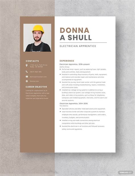 Apprentice Resume Templates in Word - FREE Download | Template.net