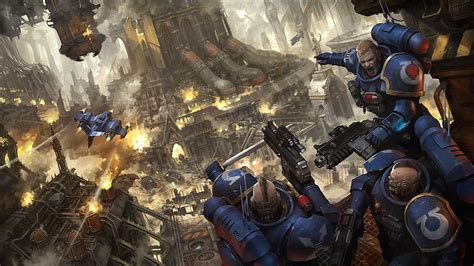 HD wallpaper: Warhammer, Warhammer 40K, Battle, Space Marine ...