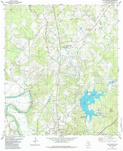 Amazon.com : YellowMaps Lake Bastrop TX topo map, 1:24000 Scale, 7.5 X ...