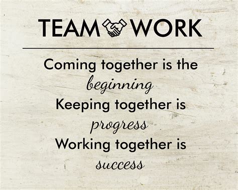 Buy Teamwork Coming Together Is The Beginning Office Wall Art Decor ...