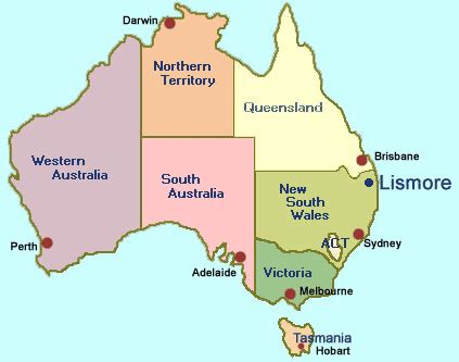 Lismore Map - Australia