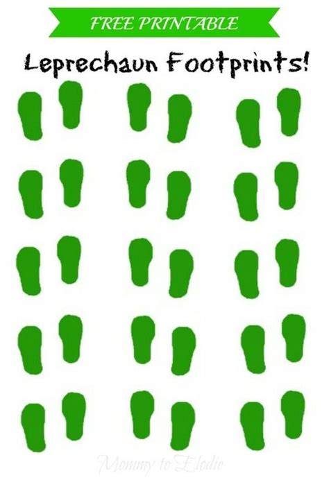 Leprechaun Footprints Printable - Printable Word Searches