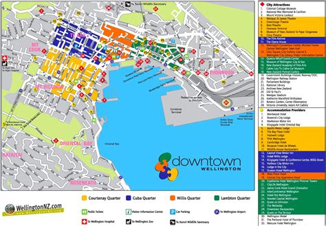 Wellington tourist attractions map - Ontheworldmap.com