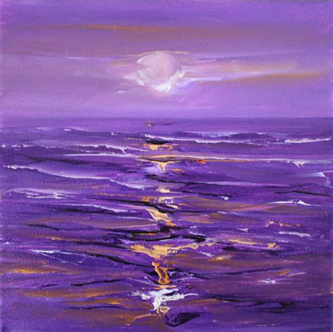 Purple Sunset (2017) Oil painting by Linda Monk | Artfinder