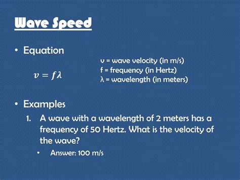 PPT - Physics Unit 10: Waves & Sound PowerPoint Presentation, free ...