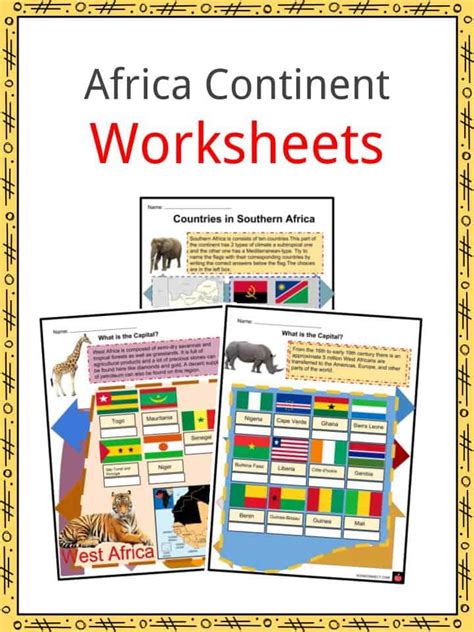 Africa (Continent) Facts, Worksheets, Geography, Countries For Kids