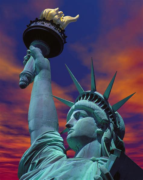 Statue of Liberty, Sunset, New York Photograph by Peter Bennett - Fine ...