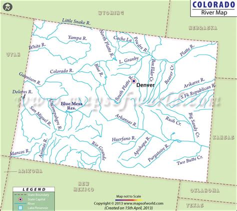 Colorado Rivers Map | Rivers in Colorado