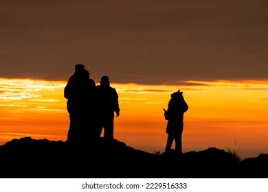 Group People Sunset Sunset Silhouette Stock Photo 2229516333 | Shutterstock