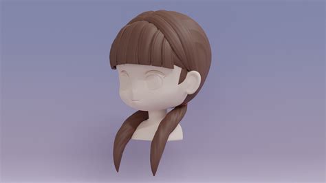 ArtStation - Chibi Female Hair Style 17 | Resources