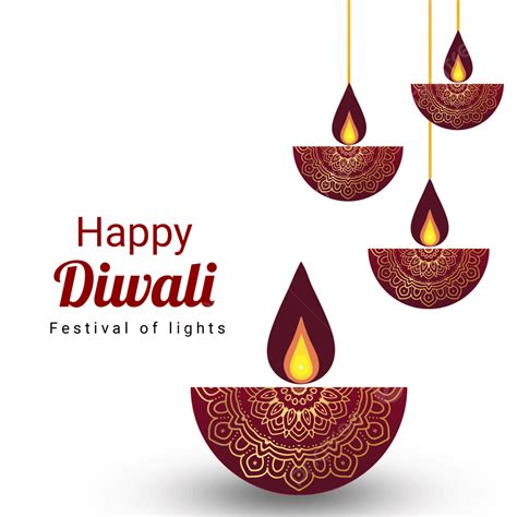 Happy Diwali With Beautiful Hanging Diya, Happy Diwali, Deepavali, Diya ...