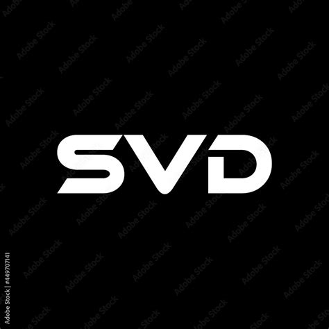 SVD letter logo design with black background in illustrator, vector ...