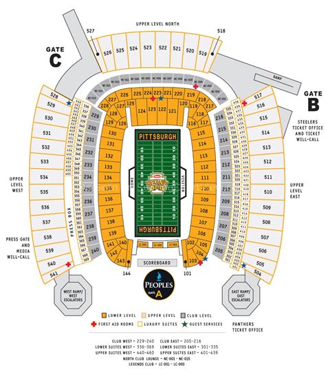 Heinz Field, Pittsburgh PA - Seating Chart View