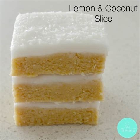 No Bake Lemon and Coconut Slice - Thermobliss