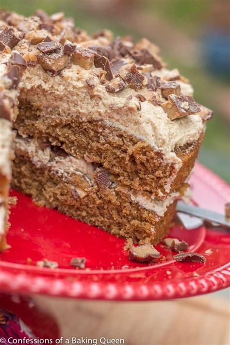 Coffee Heath Bar Crunch Cake - Confessions of a Baking Queen