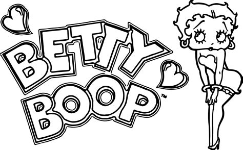 awesome Betty Boop Logo Coloring Page | Betty boop art, Coloring book ...