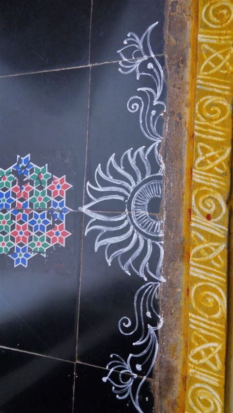 SreeVeera's border rangoli | Rangoli border designs, Simple rangoli ...