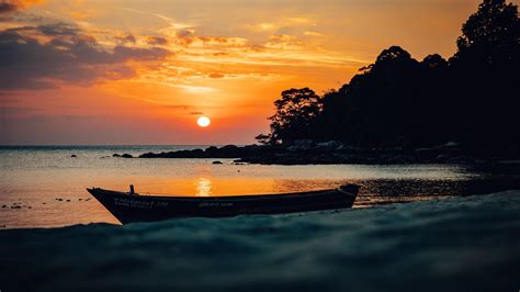 Boat Sunset Wallpapers - 4k, HD Boat Sunset Backgrounds on WallpaperBat