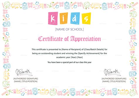 Outstanding Student Appreciation Certificate Design Template in PSD, Word