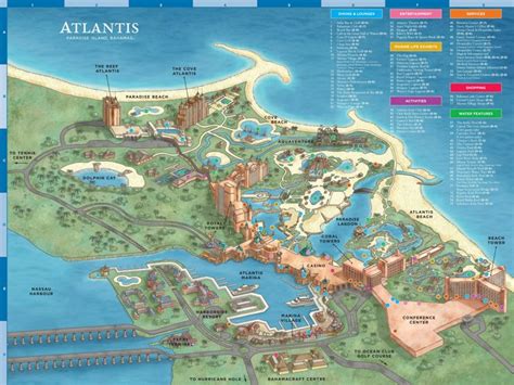 Atlantis Paradise Island Hotel overview map - Ontheworldmap.com