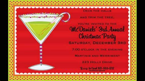 Holiday Cocktail Party Invitation Wording - Mickey Mouse Invitations ...