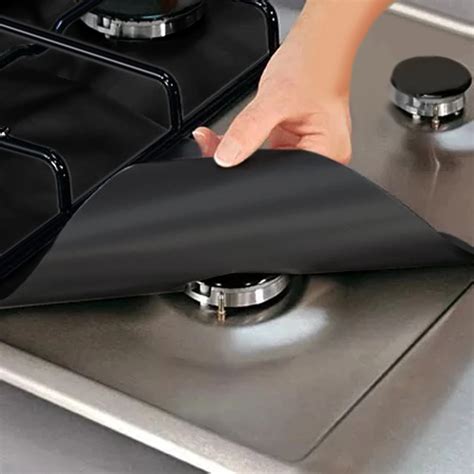 Behogar 4 PCS Thick Reusable Gas Stovetop Stove Top Burner Protector ...