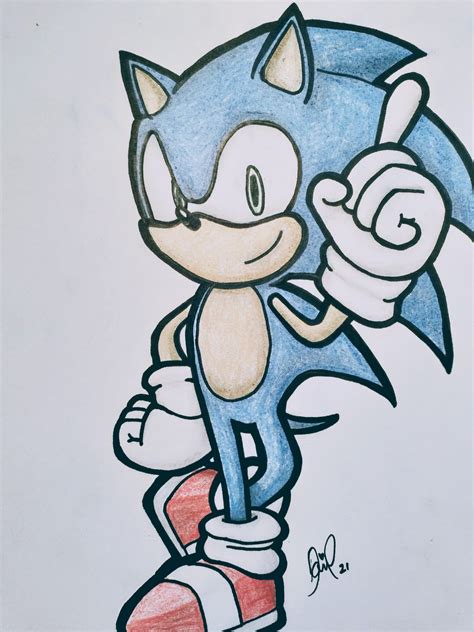 Sonic The Hedgehog Drawing 🌀 - North x South