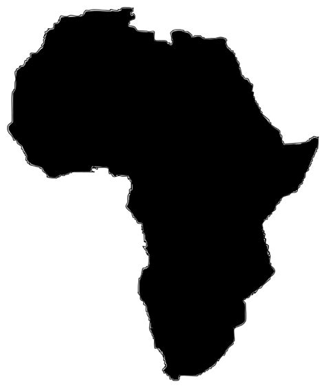 africa black and white - Clip Art Library