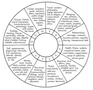 The 12 Houses of the Horoscope Wheel