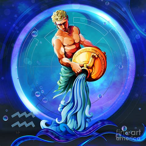 Horoscope Signs-Aquarius Digital Art by Peter Awax - Fine Art America