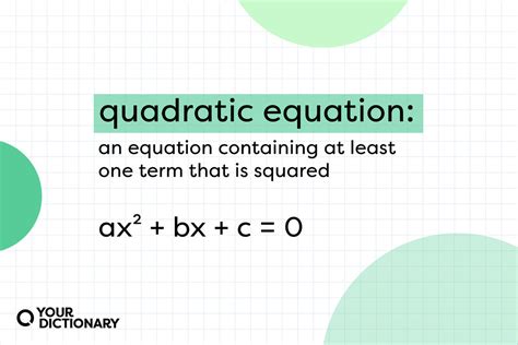 Examples of Quadratic Equation | YourDictionary