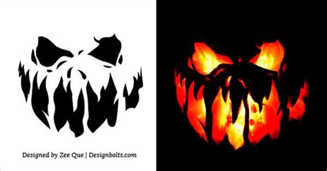 10 Free Scary Halloween Pumpkin Carving Stencils, Patterns & Ideas 2017 ...