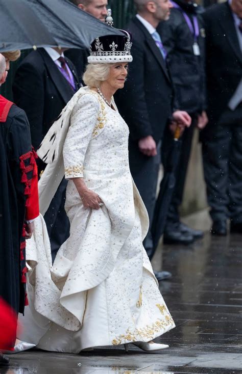 Queen Camilla's secret tribute in coronation gown revealed | HELLO!