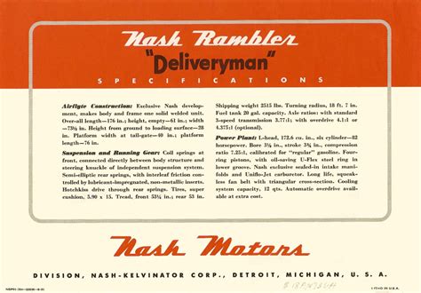 1951 Nash Rambler Deliveryman Foldout