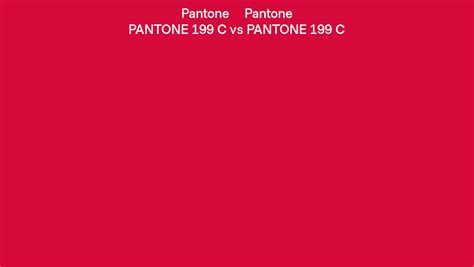 Pantone 199 C vs PANTONE 199 C side by side comparison