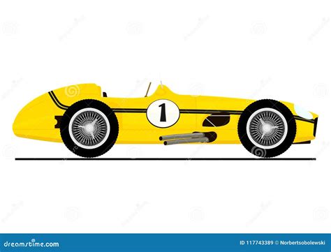 Retro Race Car, Vintage Vector Symbol | CartoonDealer.com #58420201