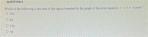 Solved Which of the following is the area of the region | Chegg.com