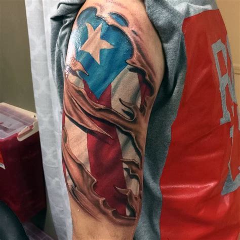 50 Puerto Rican Flag Tattoo Ideas For Men - Puerto Rico Designs Taino ...