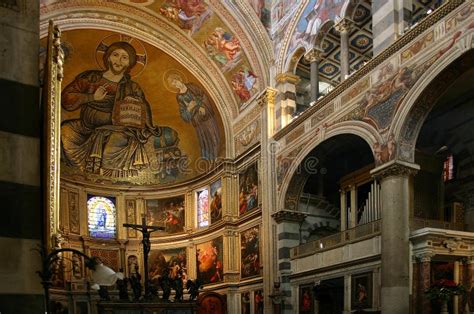 Pisa, Cathedral interior editorial stock photo. Image of jesus - 2253178