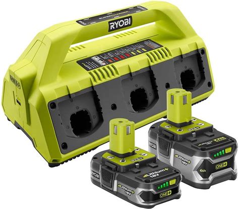 Ryobi 18-Volt ONE+ Super Charger Kit with 2 Batteries - P1820 - (Bulk ...