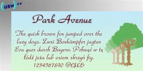 Park Avenue FONT Download