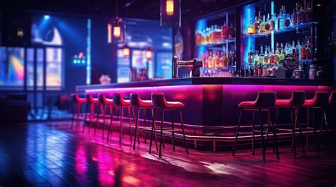 Premium AI Image | nightclub with bright lights