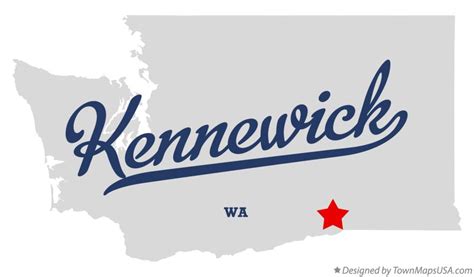 Map of Kennewick, WA, Washington