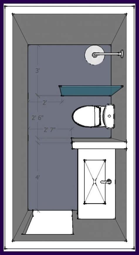 9 x 5 bathroom layout | Cheap Basement Ideas Unfinished | Basement ...